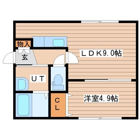 ハピネス発寒の物件間取画像